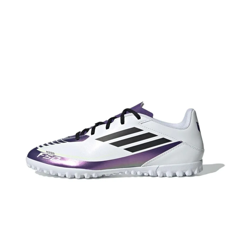 Adidas F50 TF Turf Anti Slip Wear Resistant Soccer Shoes Men's White