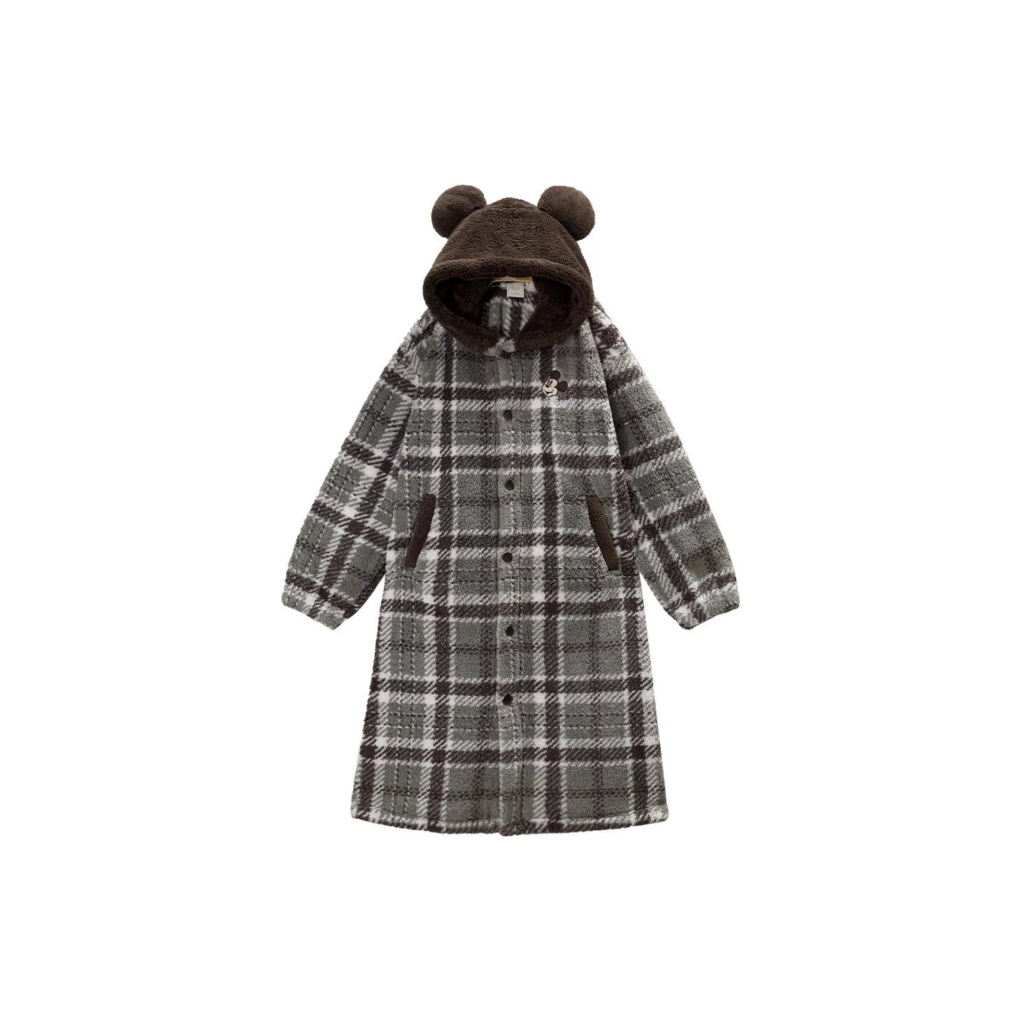 GUKOO x Disney Mickey Series Pajama Robe Men's Gray Green
