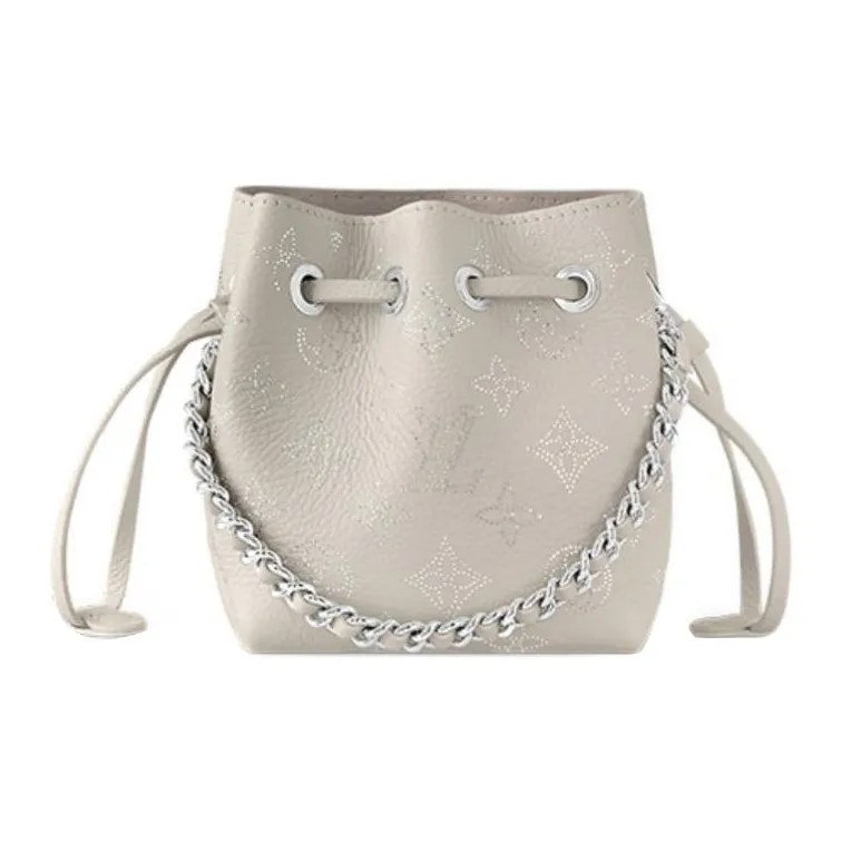LOUIS VUITTON Bella Cow Leather Moonlight Goddess Bucket Bags Crossbody Bag Shoulder Bag Regular Women's Gray White