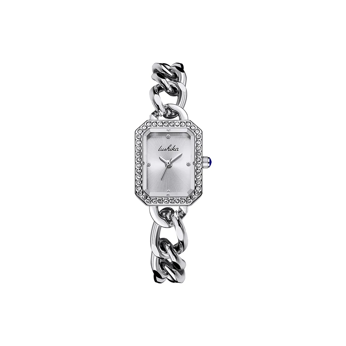 Lushika Small Square Sugar Collection Кварцевый механизм Сплав Ремешок Часы Женские