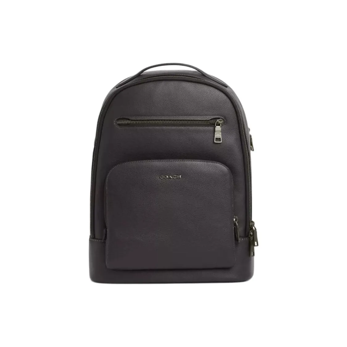 COACH Litchi Grain Leather Backpack Tubas Men's Graphite