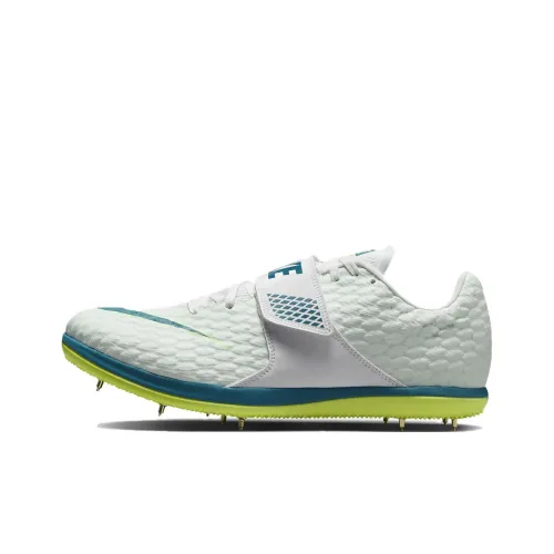 Кроссовки NIKE High Jump Elite для тренировок, низкие, бело-зеленые, унисекс