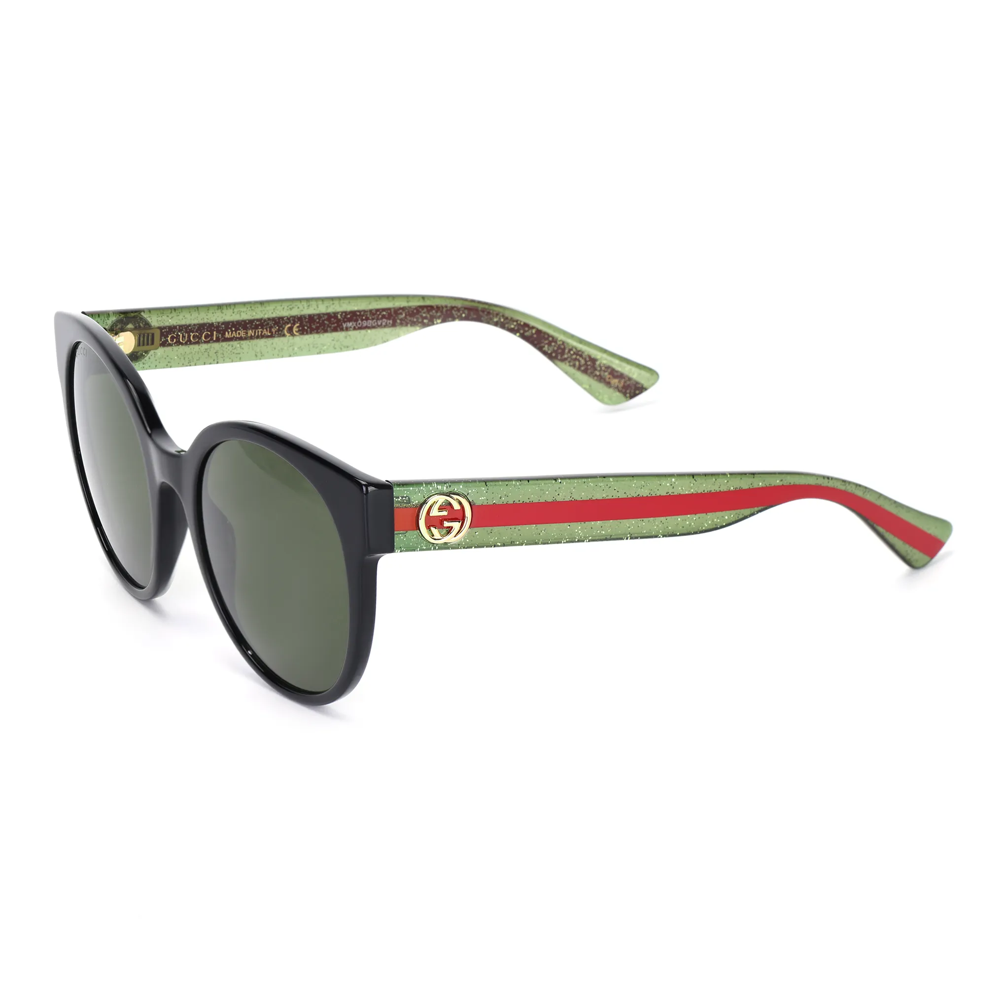 GUCCI Plate Frame Round Sunglasses Women's