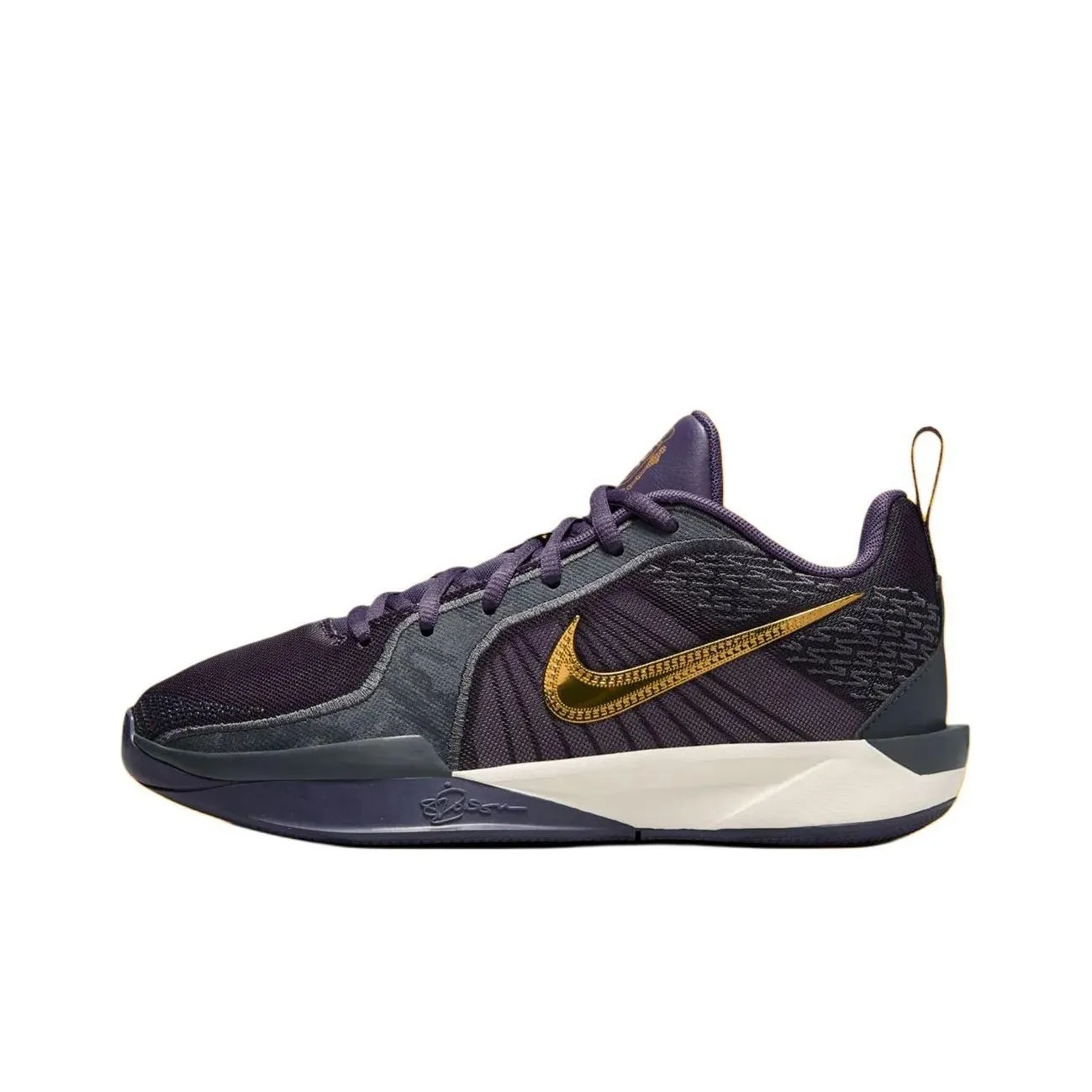 Nike Sabrina 2 Anti Slip Wear Resistant Low Top Children's Basketball Shoes Purple Teenagers