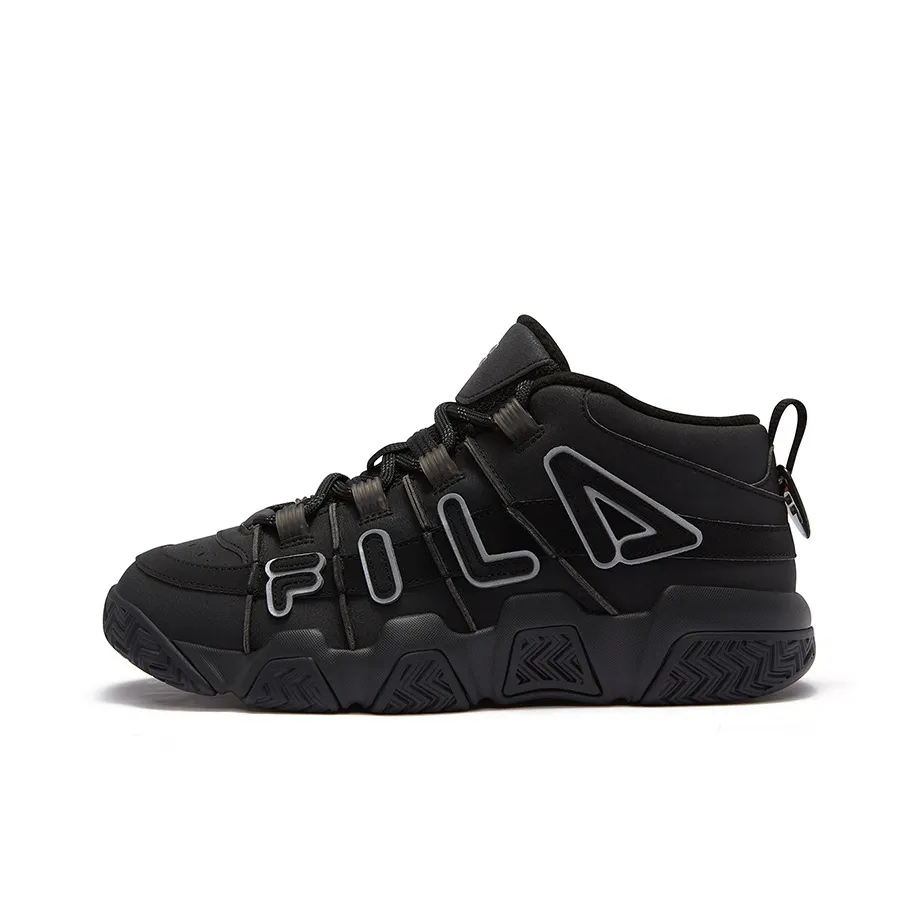 FILA FUSION BUSTER Пухлые туфли устойчивые к истиранию термические верх MID винтажные баскетбольные кроссовки мужской черный