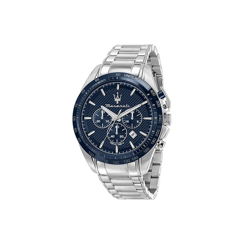 Maserati Кварцевый механизм Мужские часы 44 мм Синий