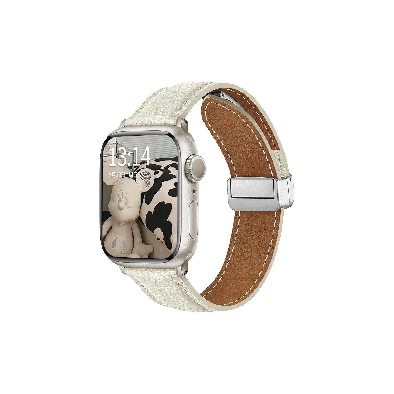Senior's House Strap Apple Compatibility Genuine Leather Material For Apple Watch