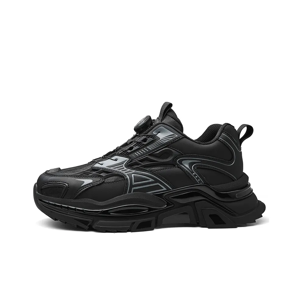 JEEP SPIRIT Черный Броня Мода Низкий Топ Повседневные Массивные Кроссовки Мужские Магический Черный