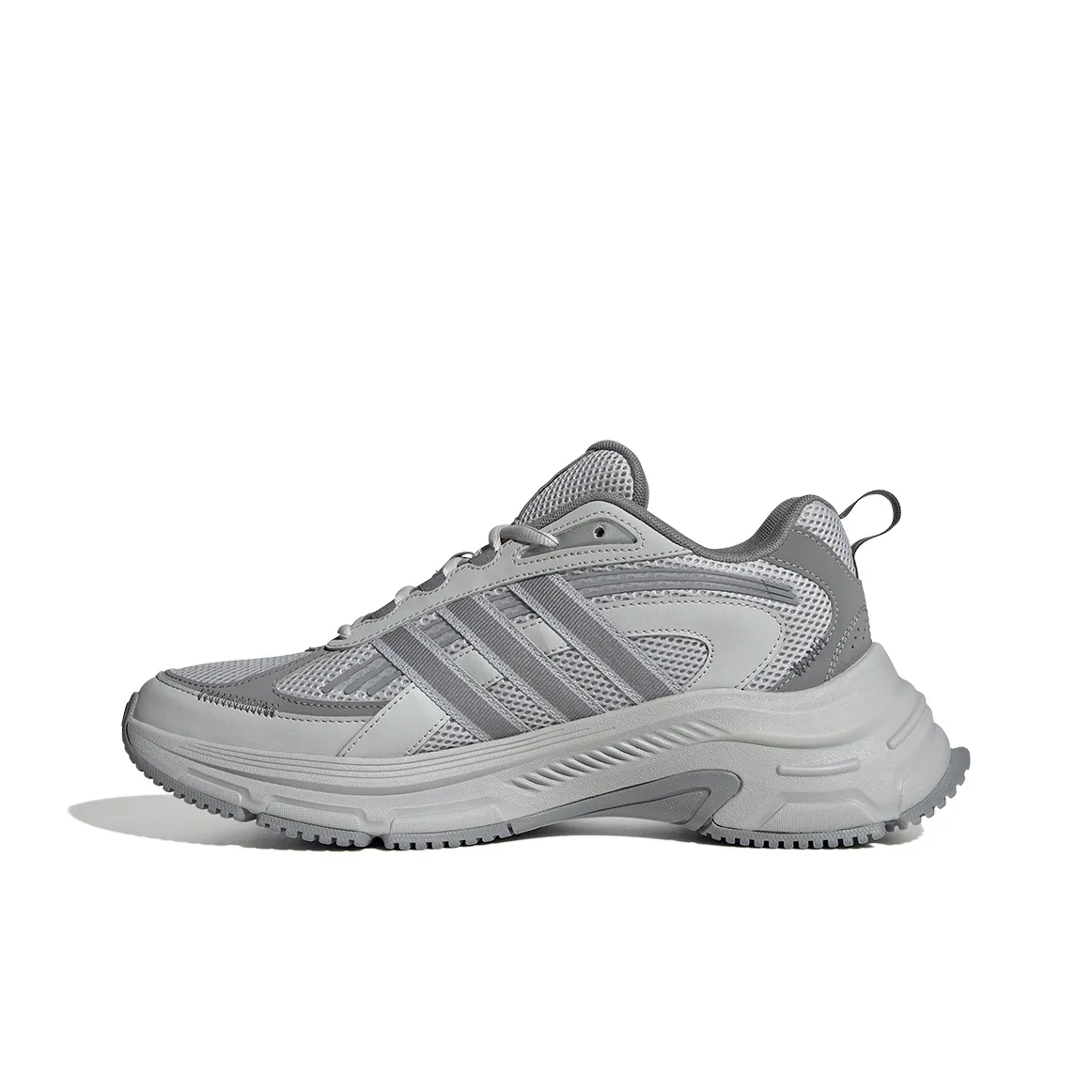 Adidas Износостойкие низкие беговые кроссовки унисекс серого цвета