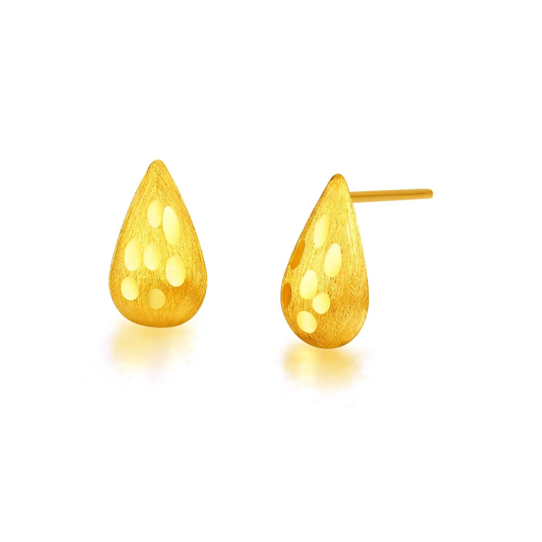 One Thousand Two 18K Gold Stud Earrings Unisex