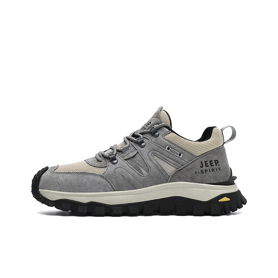 JEEP SPIRIT Low Top Outdoor Shoes Men's Climbing Gray