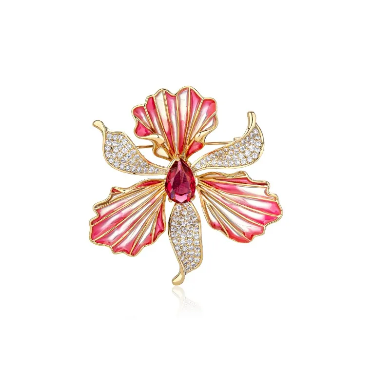 QLADY Сплав Броши Женские Красный