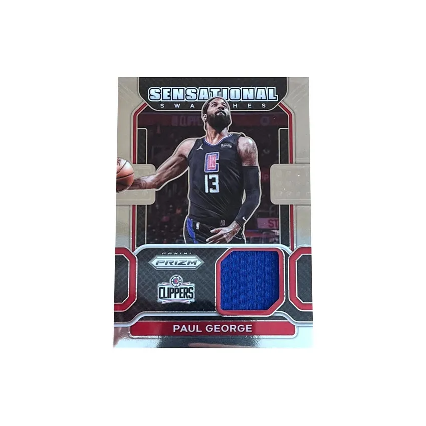 PANINI Paul George Clippers Autographed Jersey Card Jersey Slices Star Card Thick Cartoon Condition Sports Cards 1 Pc