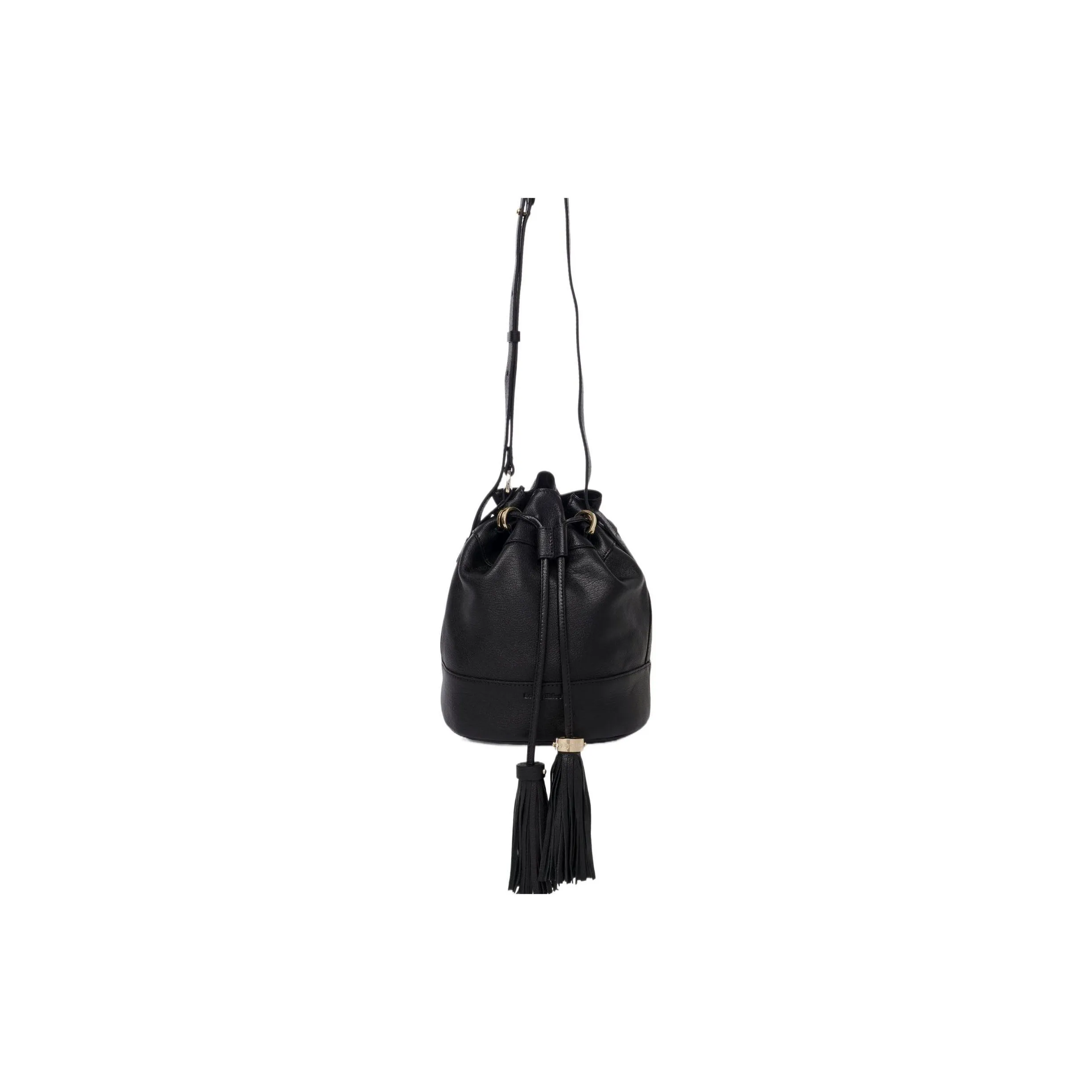 See By Chloe Grain Goatskin Bucket Bag, Shoulder Bag, Crossbody Bag Regular Women's Black