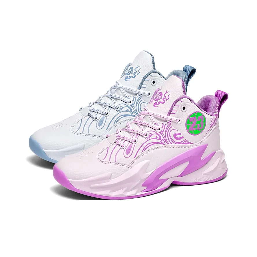 Черные задние подвески амортизаторы Slip-Resistant устойчивые к истиранию баскетбольные кроссовки Mid Top унисекс