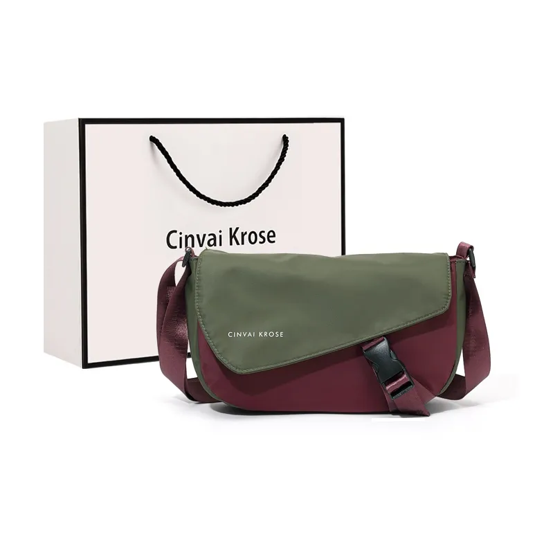 CinvaiKrose Полиэстер Городская Techwear Курьерская Сумка Сумка через плечо Маленькая Мужская Зеленая Черная