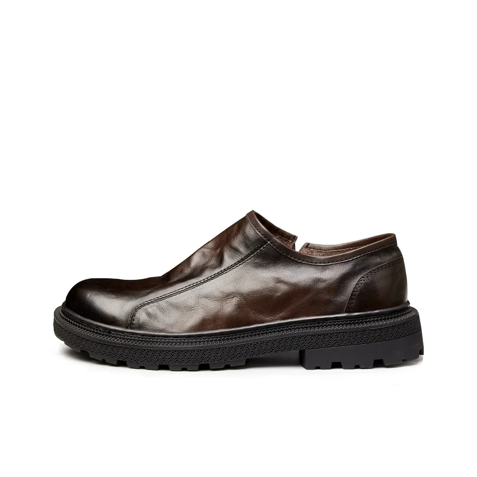 LEYGMENLG Men's Casual Shoes Men's Low top Coffee, Jasper