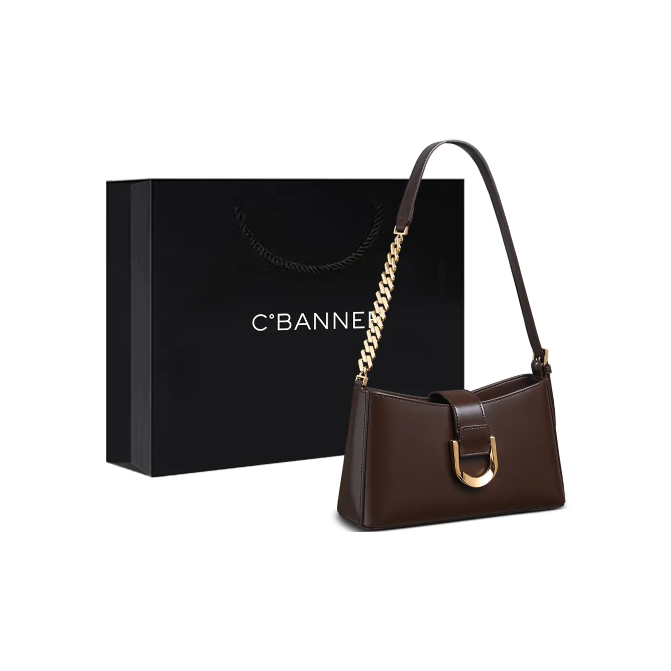 C°BANNER Сумка из коровьей кожи с синтетической кожей сумка через плечо стандартная женская коричневый белый винный кофейный