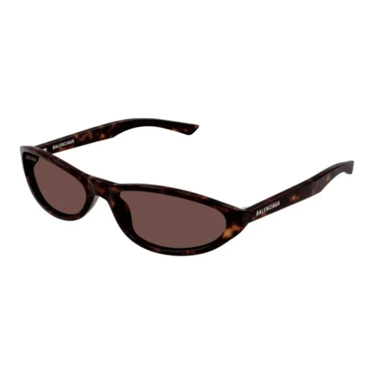 Balenciaga Ацетатные солнцезащитные очки "Кошачий глаз" женские коричневые