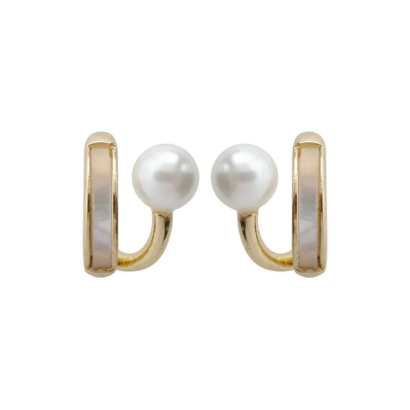 NATURALLYJOJO Искусственная жемчужина Серьги Женские Золото