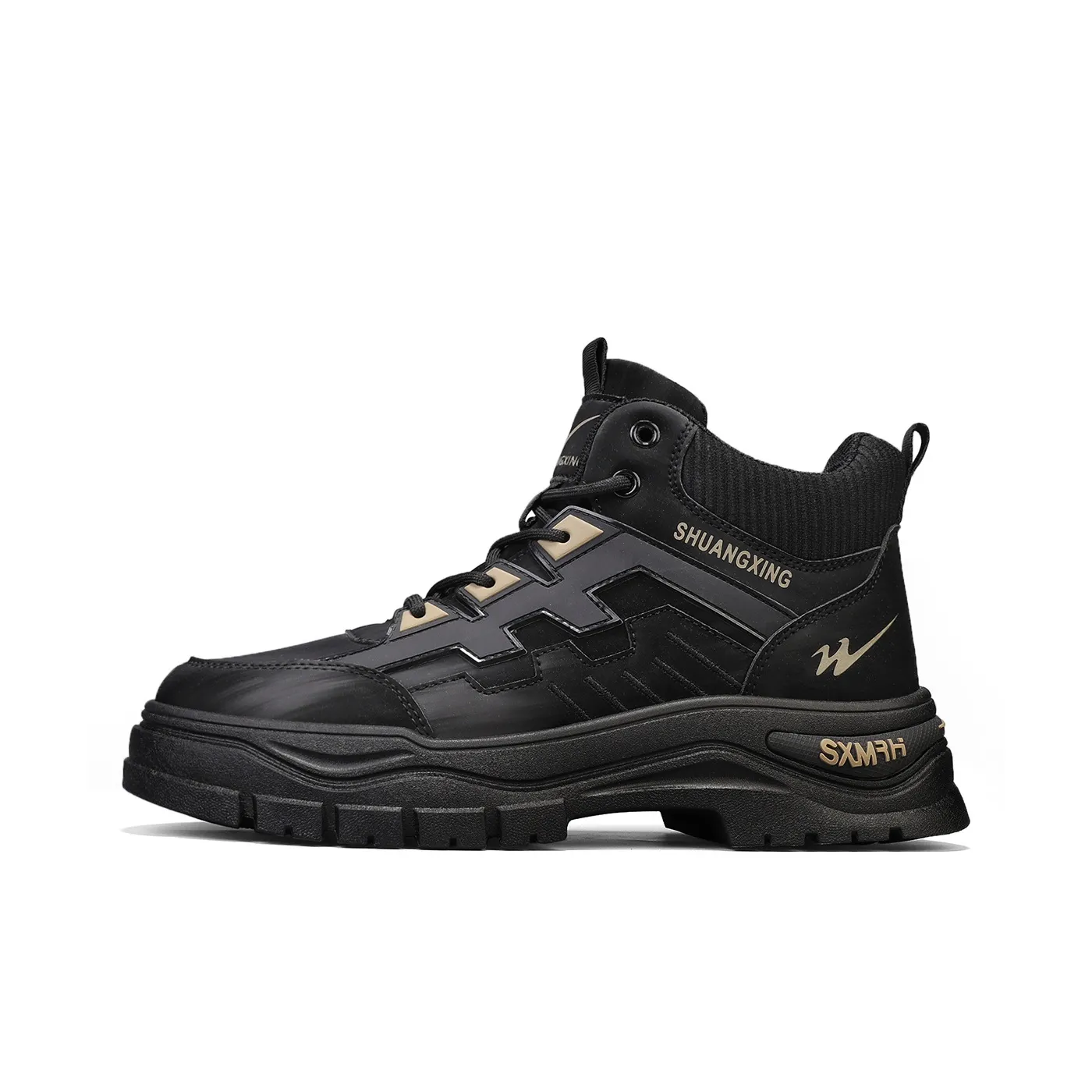 Binary Work Boots Men High Top Gold