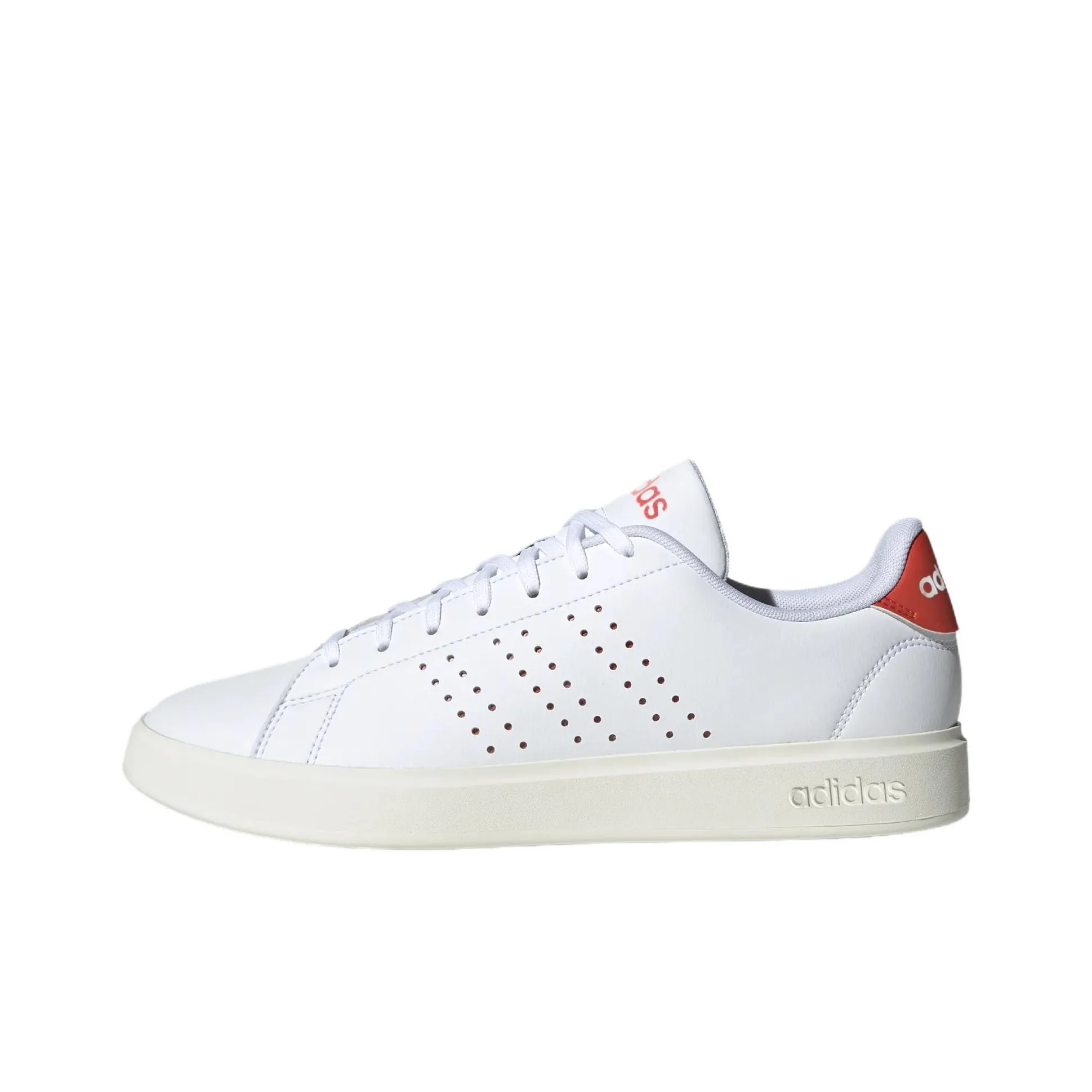 Adidas ADVANTAGE 2.0 Anti Slip Wear Resistant Low Top Tennis Shoes Men's White Orange