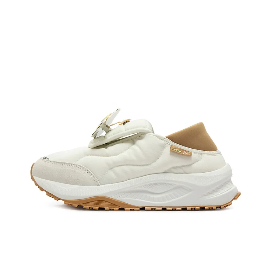 361° Амортизаторы Slip-resistant устойчивые к истиранию Низкий топ Повседневная обувь Женская Белый Желтый