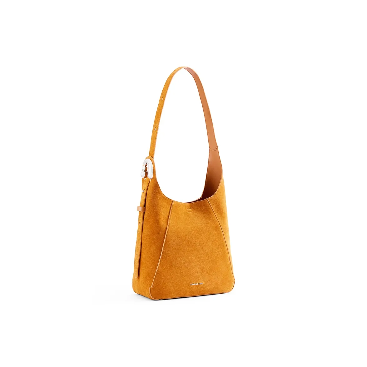AMAZING SONG Корова Замша HOBO Сумка на плечо Большая Женская Закат Оранжевый Молочный Чай Коричневый
