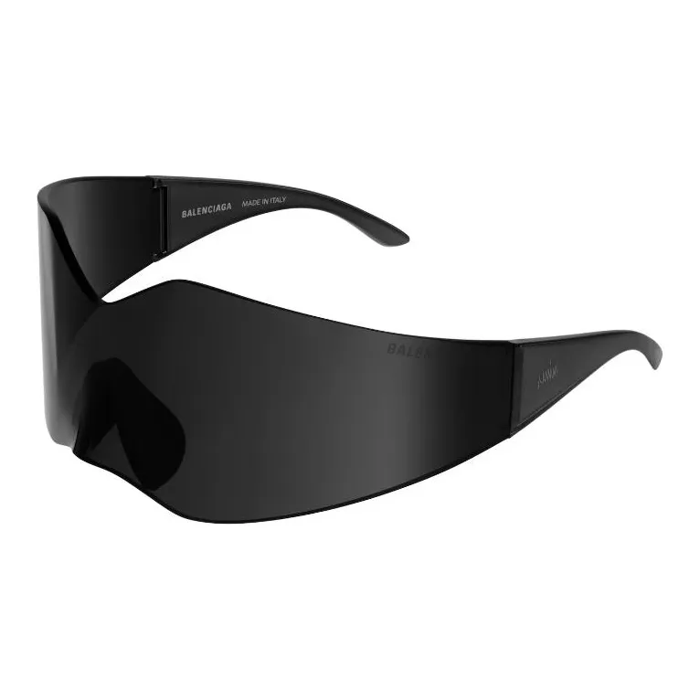 Balenciaga Injection Molded Nylon Irregular Shape Sunglasses Women's Black