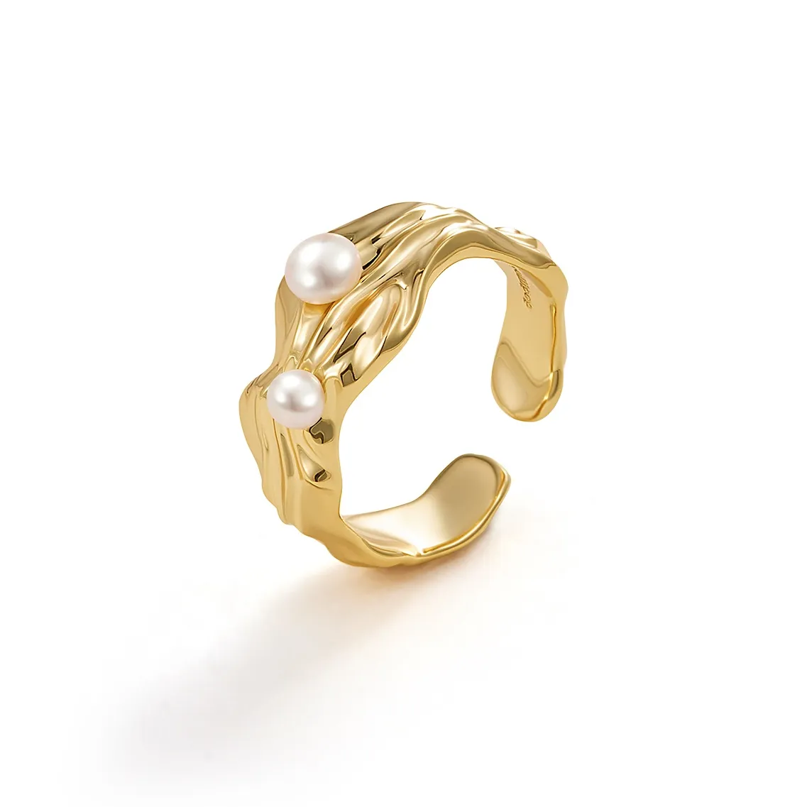 Amber Lollipop Pearl Rings Women's