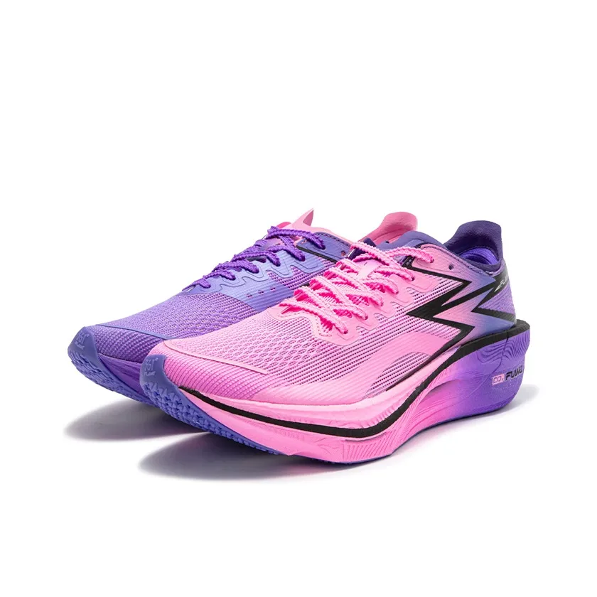 361° Fly Burn 3 Cushioning Anti Slip Wear Resistant Breathability Low Top Running Shoes Garavani Unisex Pink Purple Mismatched