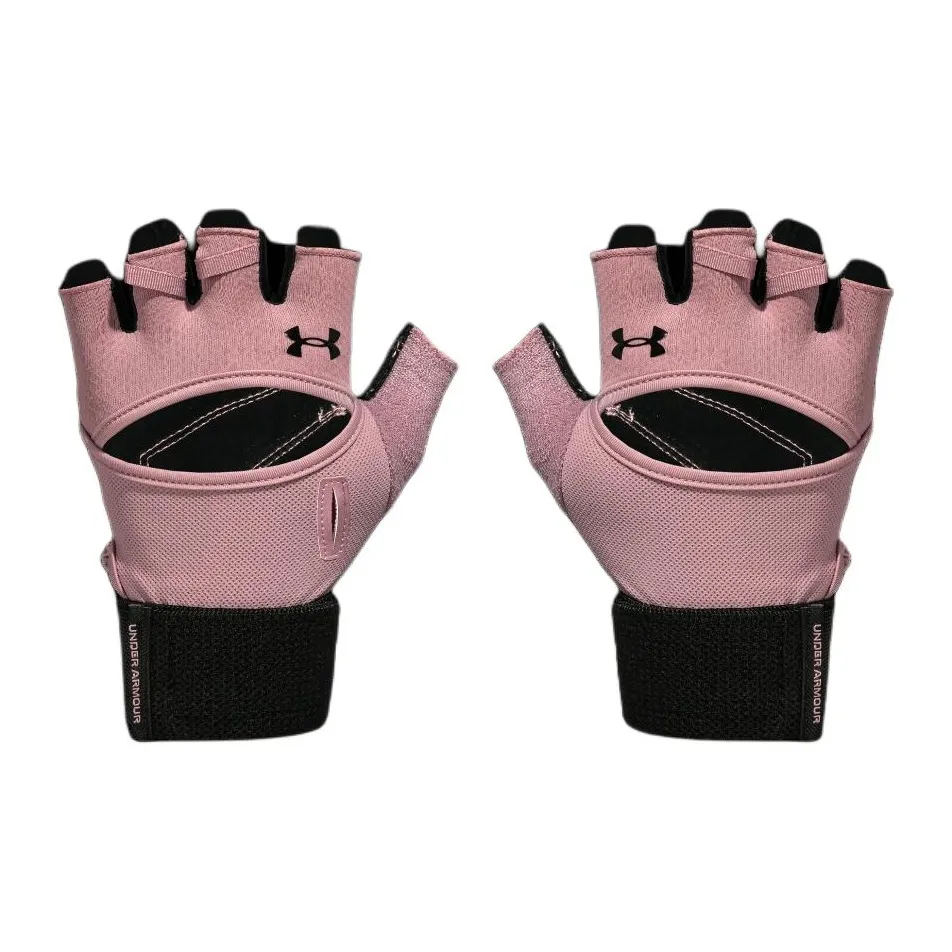 Under Armour Кожа Спортивные Перчатки Женские Розовые