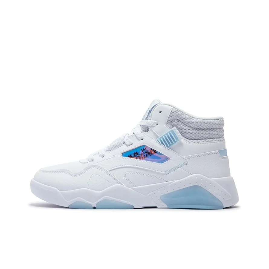 361° Xingran Покрытие Slip-resistant и Abrasion-resistant Высокий топ Скейтборд Кроссовки Мужские Белый Синий