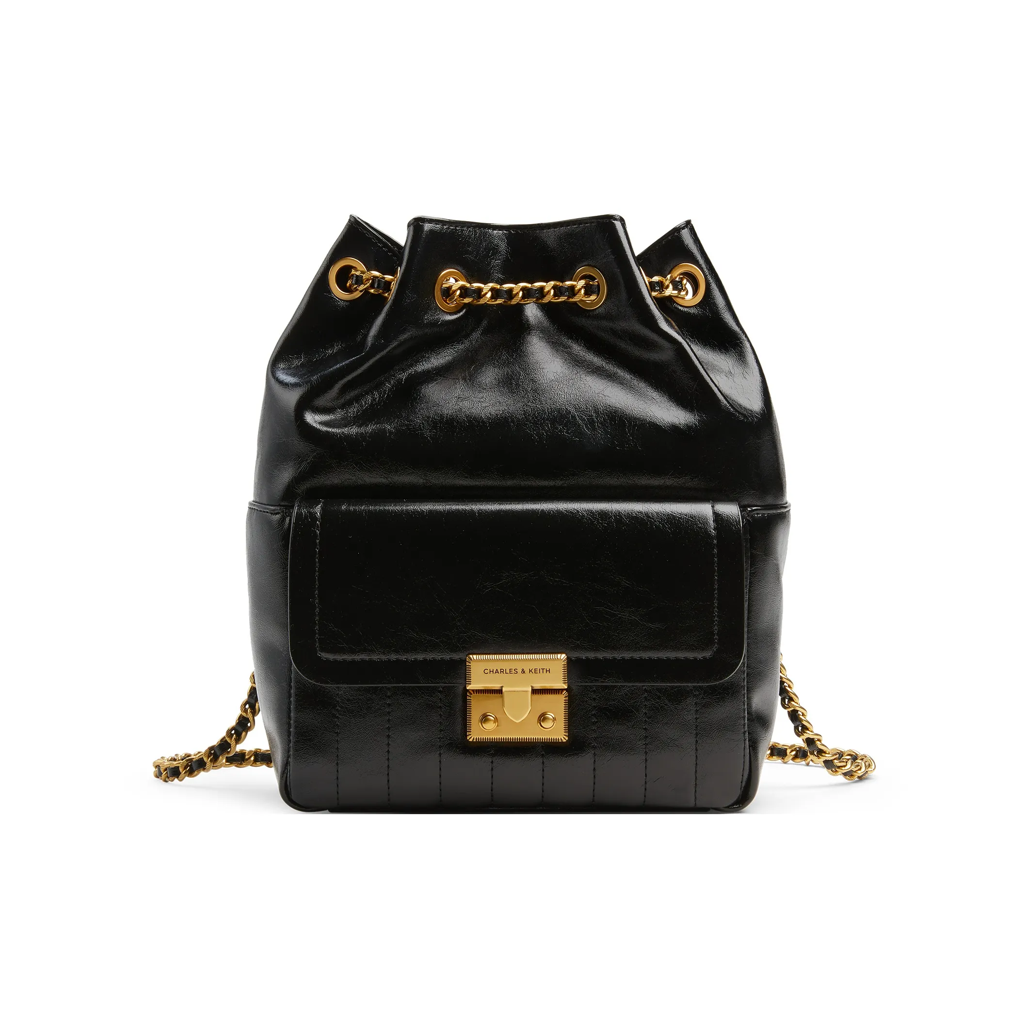 CHARLES&KEITH PU Backpack Medium Size Women's Multicolor