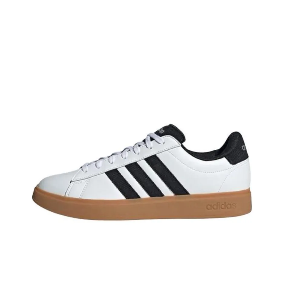 Adidas GRAND COURT 2.0 Anti Slip Wear Resistant Low Top Skateboard Shoes Men's White Black