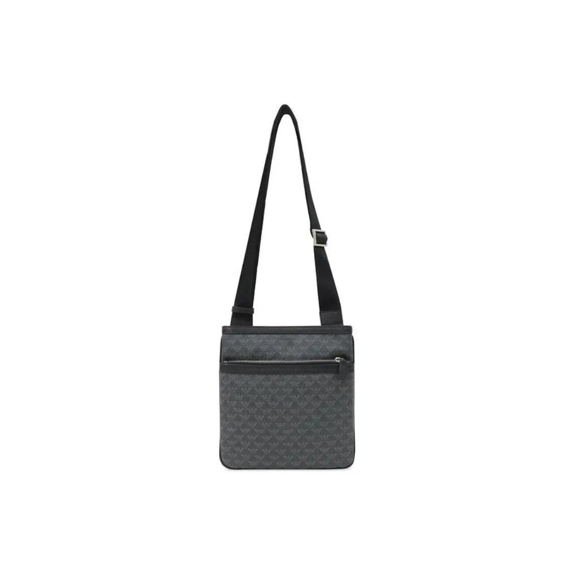 EMPORIO ARMANI PVC With Leather Messenger Bag, Shoulder Bag, Crossbody Bag Men's Dark Gray
