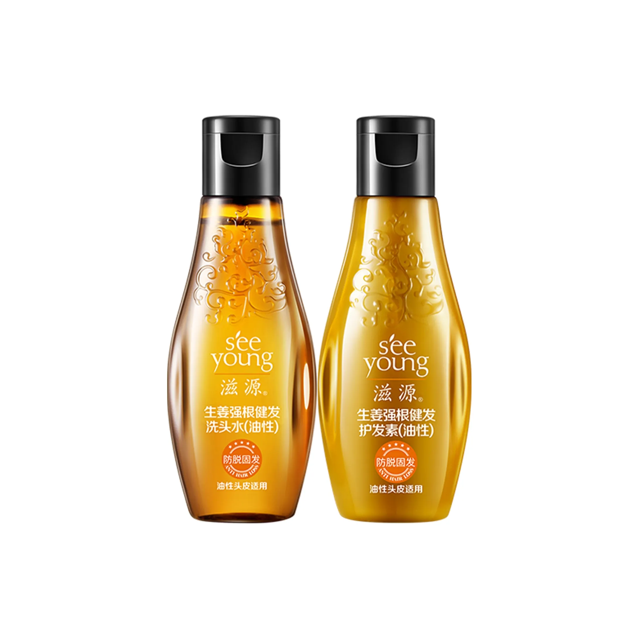 SEE YOUNG Имбирный Controls Масло Образец Набор Шампунь и Кондиционер Глубокая Очистка Успокаивающий для Волос 60мл*2
