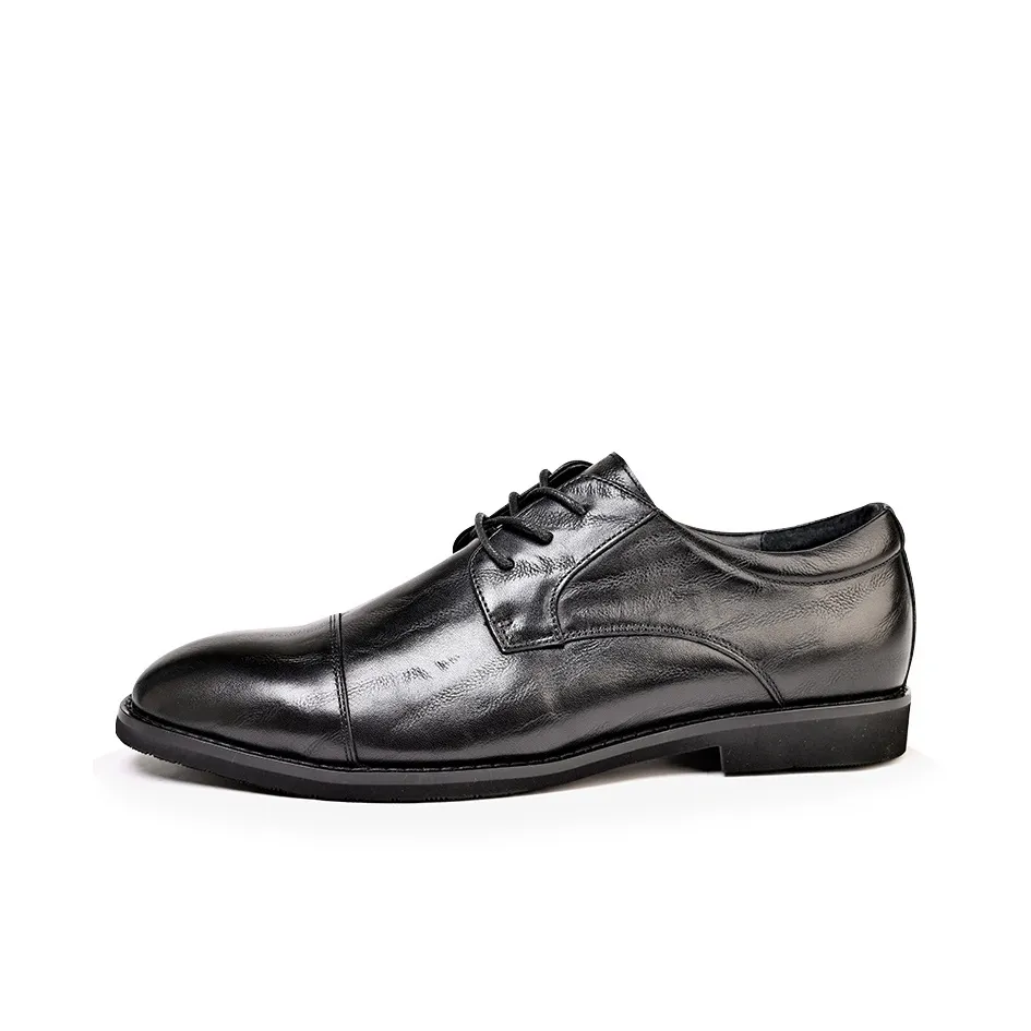 Brounvanm Dress Shoes Men Low-Top Black