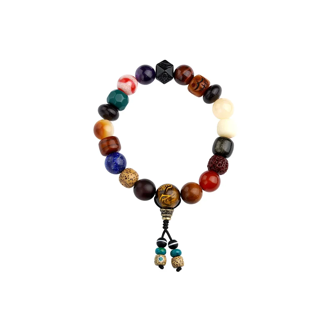 BUDALAGONG Браслет с бусинами из коровьих костей для удачи везде Унисекс