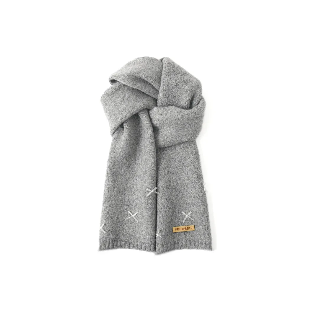 FREE RABBITⅡ Осенний и Зимний Милый Универсальный Теплый Шарф из Трикотажной Ткани Женские