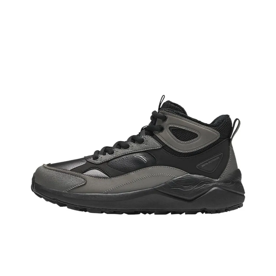 Anta Balance Thermal High Top Casual Shoes Men's Black Gray