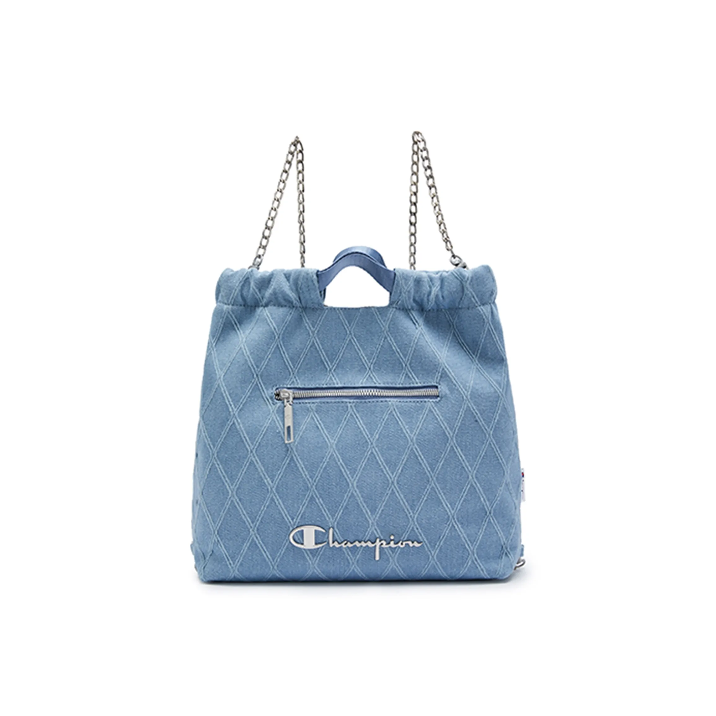 Champion Denim Backpack Medium Unisex PEAK Blue Silver White Champion Black Linen Чемпион Деним Рюкзак Средний Унисекс PEAK Синий Серебряный Белый Чемпион Черный Льна