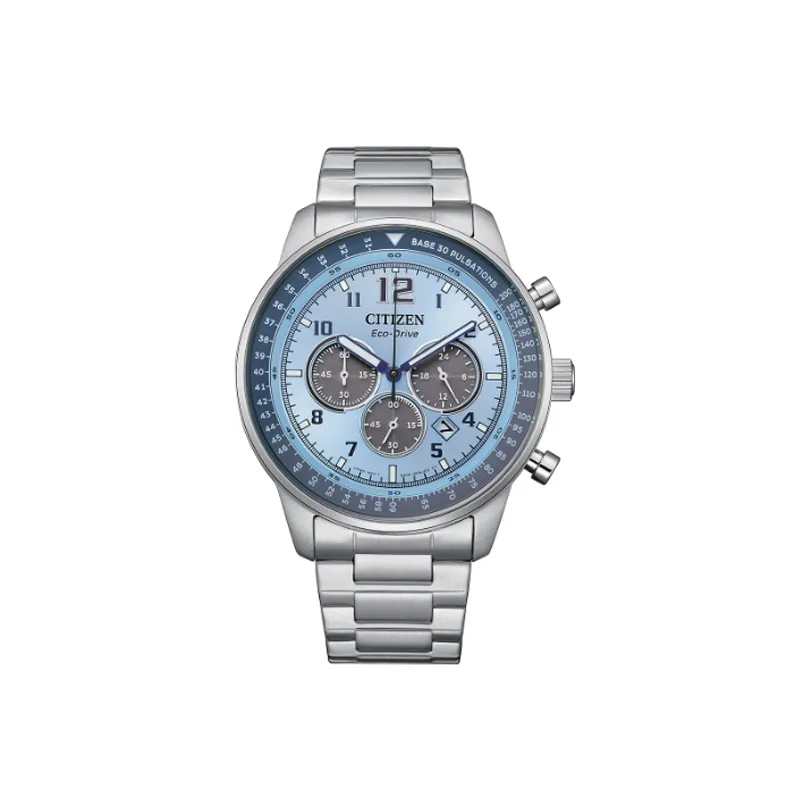 CITIZEN Световой Кварцевый Механизм Мужские Часы Eco Drive Series 44 мм Синий