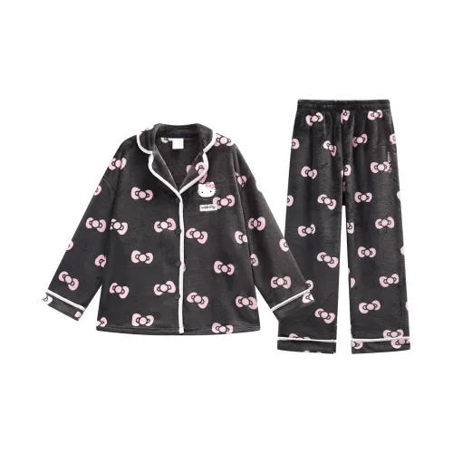 GUKOO Hello Kitty Трюфельный черный Женские пижамные комплекты