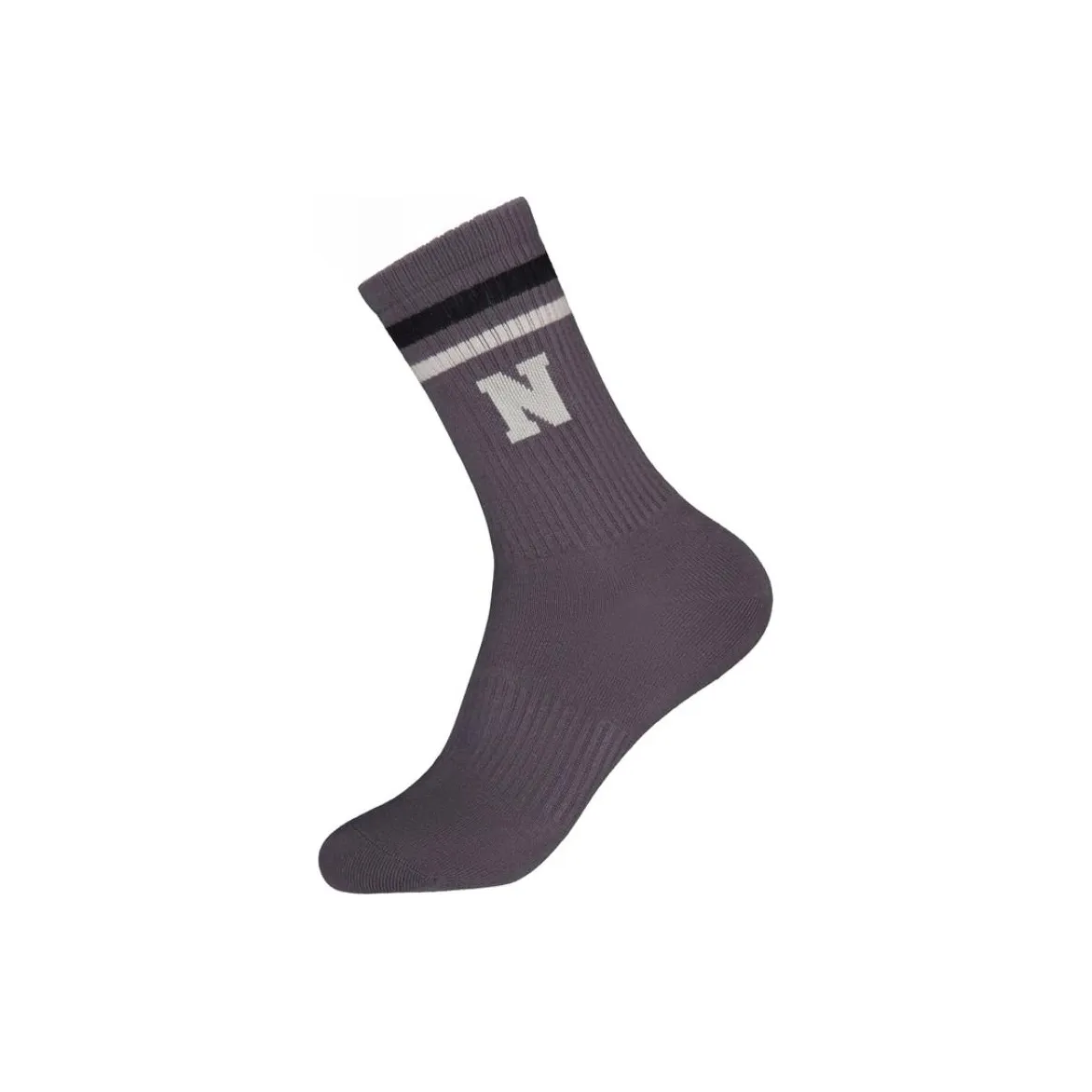 New Balance Mid Calf Socks Unisex 1 Pack Black Asphalt