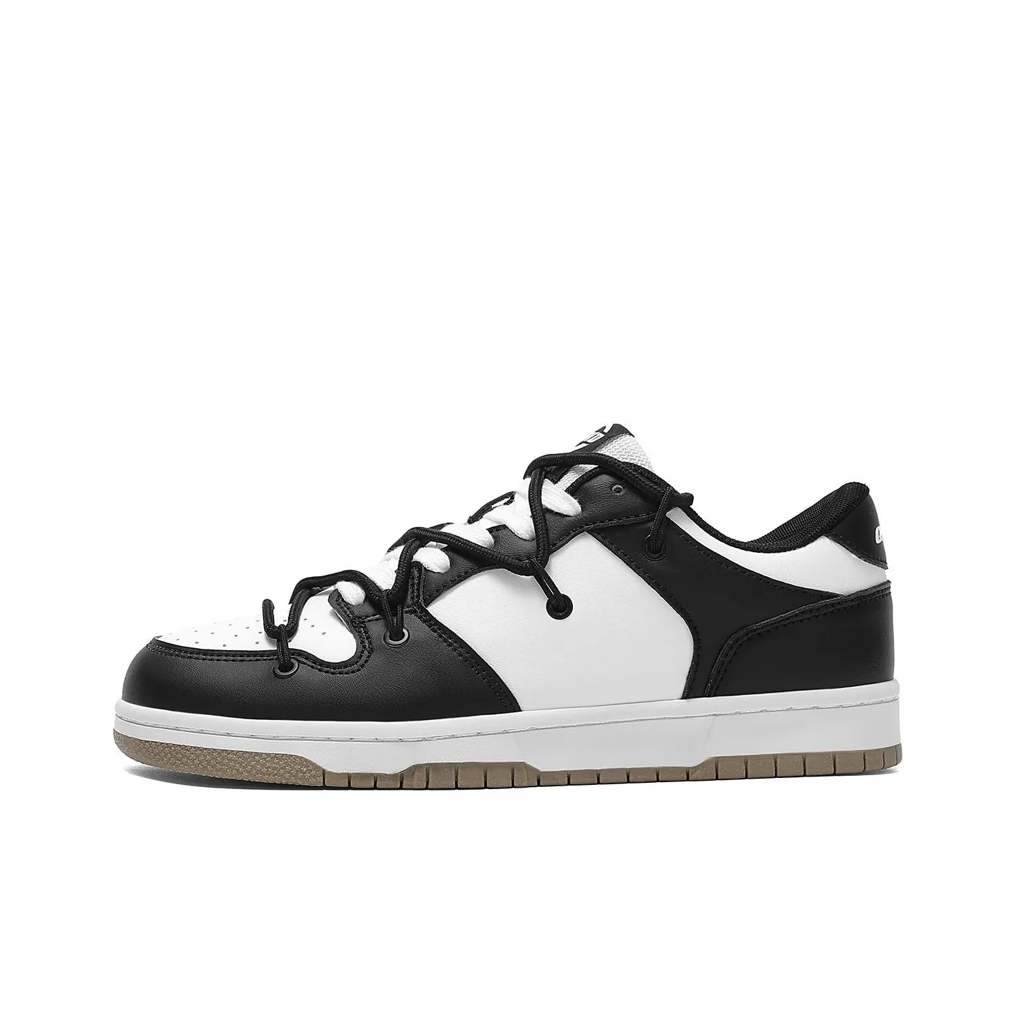 Q AND Anti Slip Wear Resistant Low Top Skateboard Shoes Men's White Black