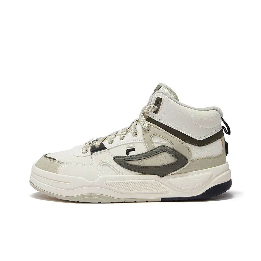 FILA FUSION BANK II Покрытие Высокие Кроссовки для Скейтбординга Мужские Белый-Коричневый