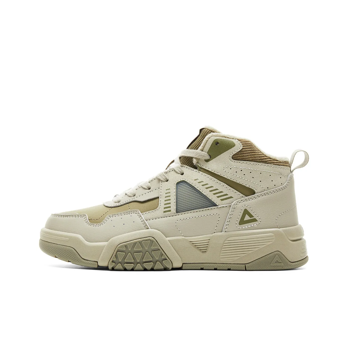 PEAK Термические противоскользящие высокие кроссовки для скейтбординга женские бежевые