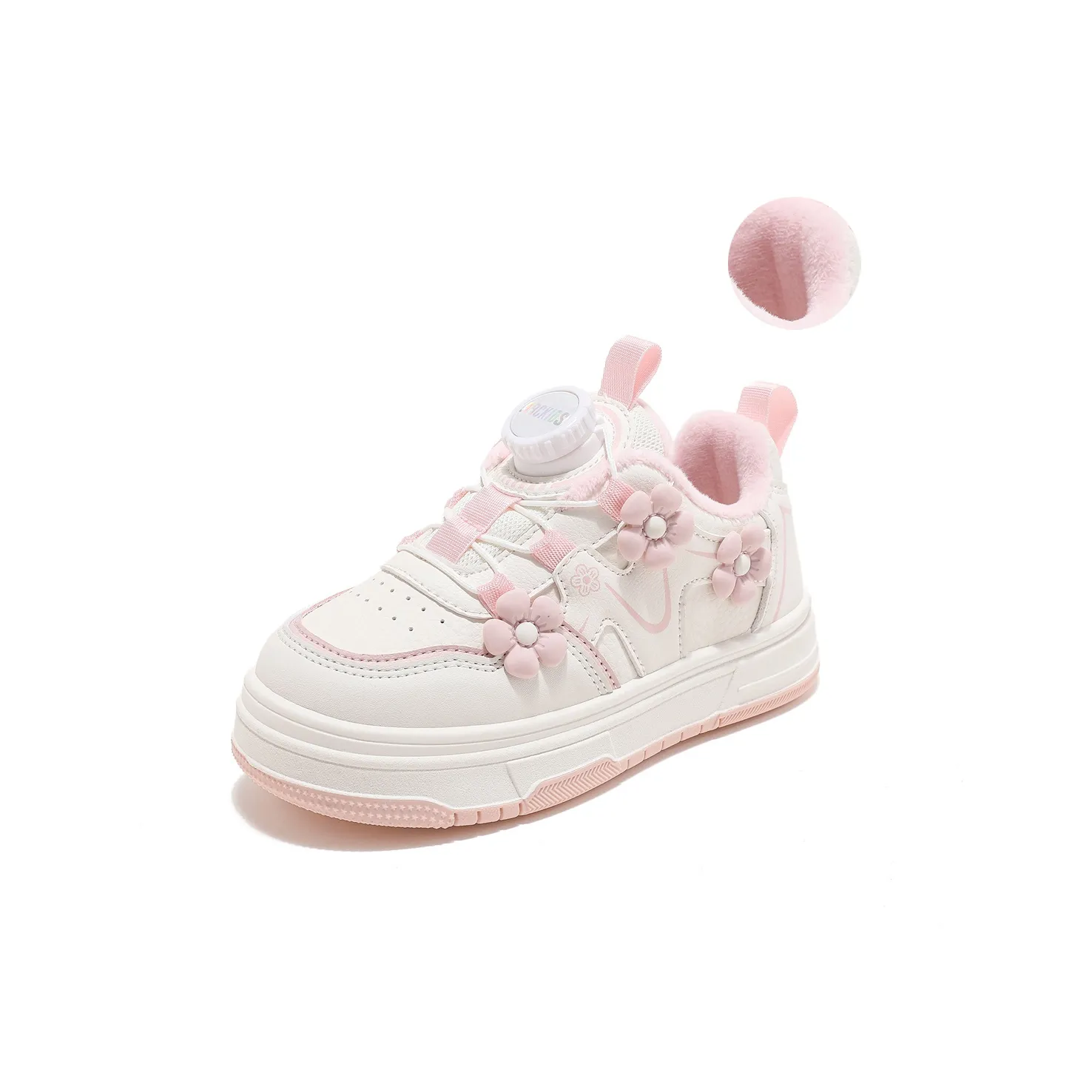 ABC KIDS Anti Slip And Wear Resistant Warm Kids' Skateboarding Shoes White/Pink Kids'