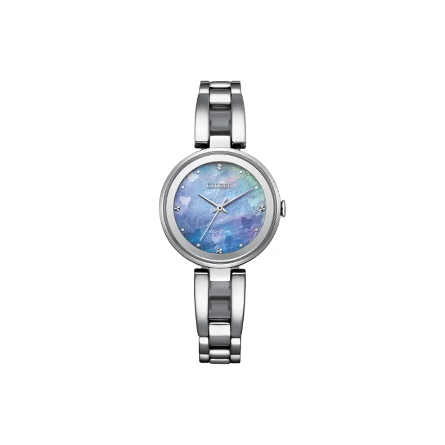 CITIZEN Светильник Кварцевый механизм Женские часы серии Eco Drive 28 мм Синий